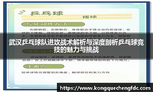 武汉乒乓球队进攻战术解析与深度剖析乒乓球竞技的魅力与挑战
